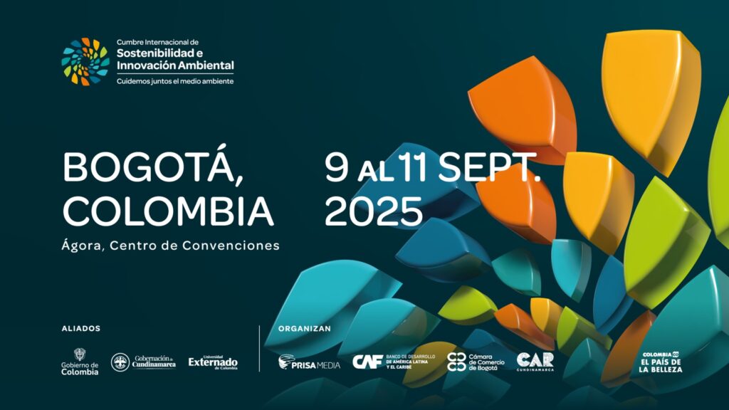 Del 9 al 11 de septiembre se realizará la Cumbre Internacional de Sostenibilidad e Innovación Ambiental en Bogotá